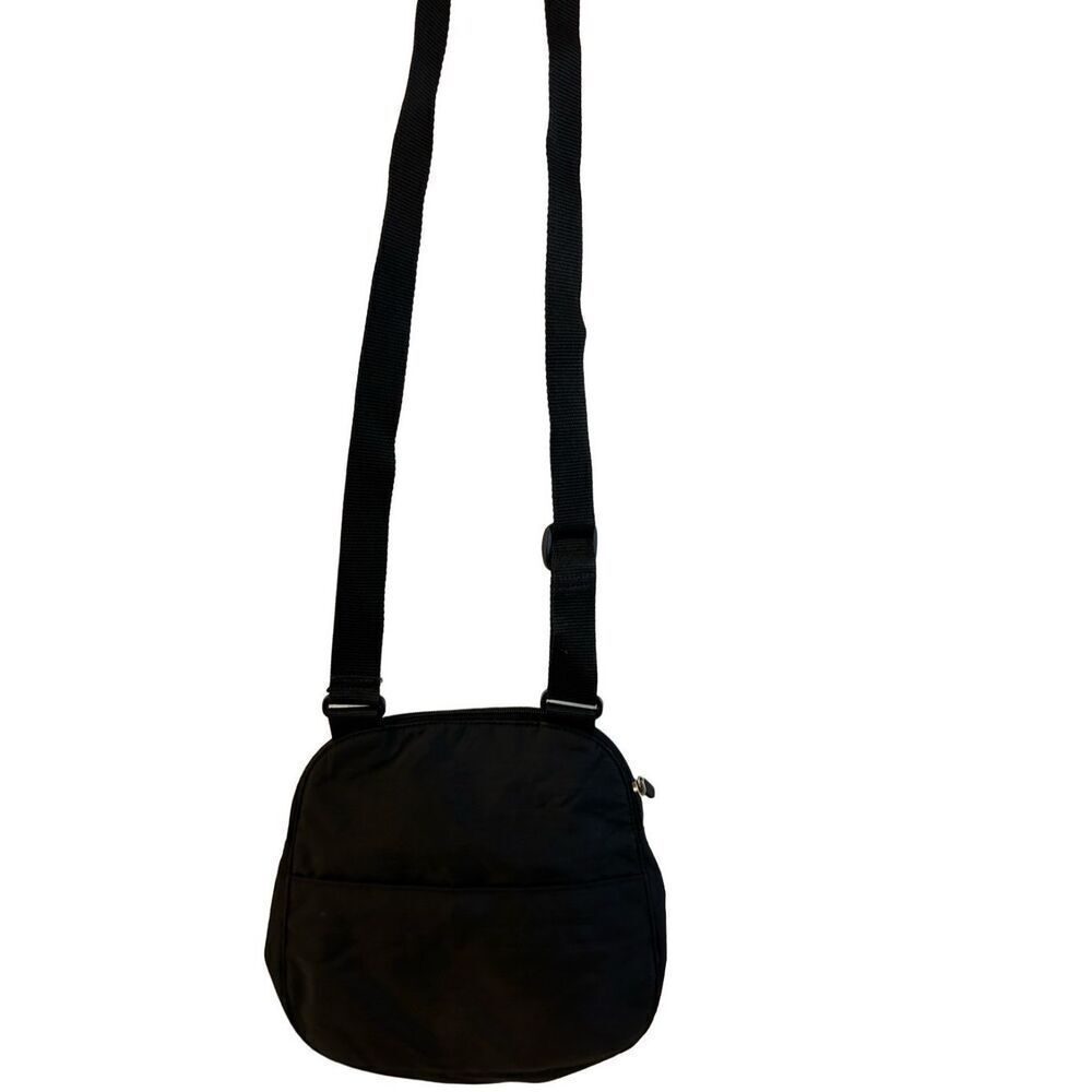 Baggallini black orange southwestern oval 10x10” crossbody